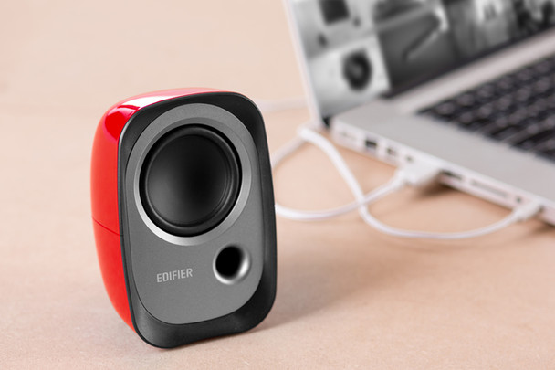 Edifier R12U USB Compact 2.0 Multimedia Speakers System (Red) - 3.5mm AUX/USB/Ideal for Desktop - Laptop - Tablet or Phone Product Image 4