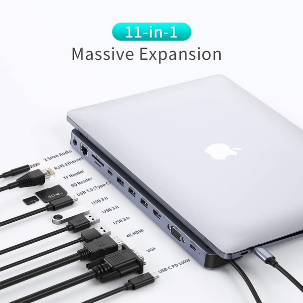 Choetech HUB-M20 USB-C 11-in-1 Multifunction Adapter Product Image 2