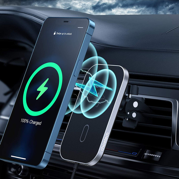 Choetech T200F-201 15W MagLeap Magnetic Wireless Car Charger Holder with 1M Cable Product Image 2