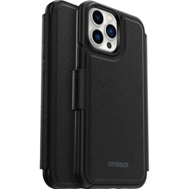 OtterBox Apple iPhone 13 Pro Max Folio for MagSafe - Shadow Black (77-85688) - Strong Magnetic alignment - Soft Touch - Durable Synthetic Leather Product Image 3
