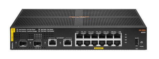 Aruba 6000 12G Cl4 PoE+ 2SFP 139W Switch Main Product Image