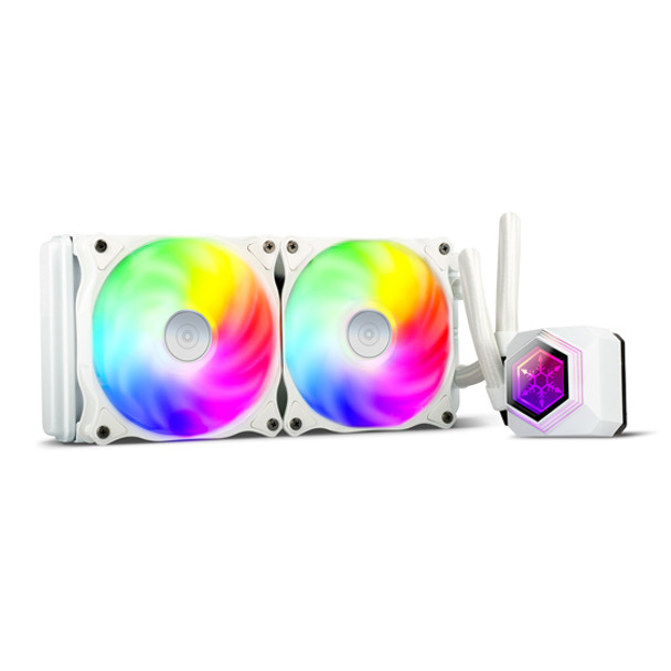 SilverStone Permafrost V2 240W ARGB Liquid CPU Cooler - White Main Product Image