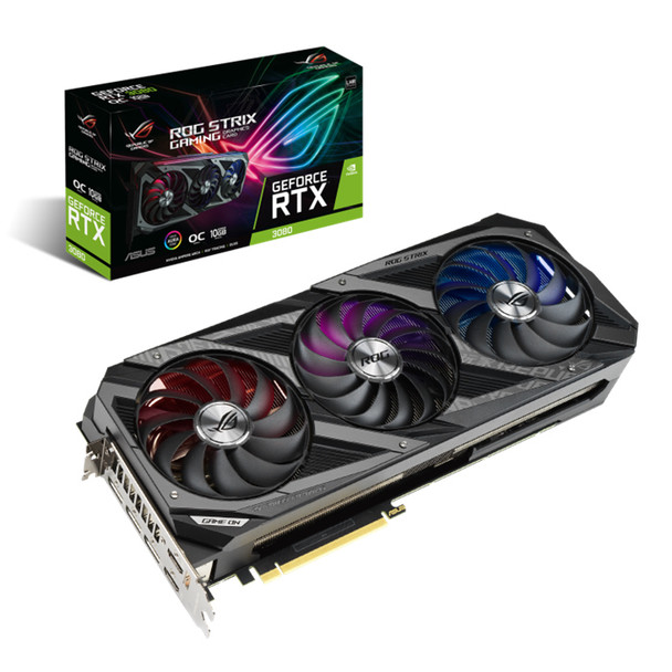 Asus nVidia GeForce ROG-STRIX-RTX3080-O10G-V2-GAMING RTX 3080 V2 10GB GDDR6X OC Edition - 1935MHz Boost - 2xHDMI 3xDP Ampere SM - 2nd RT C (3080v2 LHR) Main Product Image