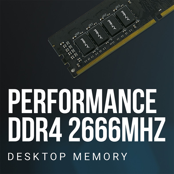 PNY 32GB (1x32GB) DDR4 UDIMM 2666Mhz CL19 Desktop PC Memory Product Image 2