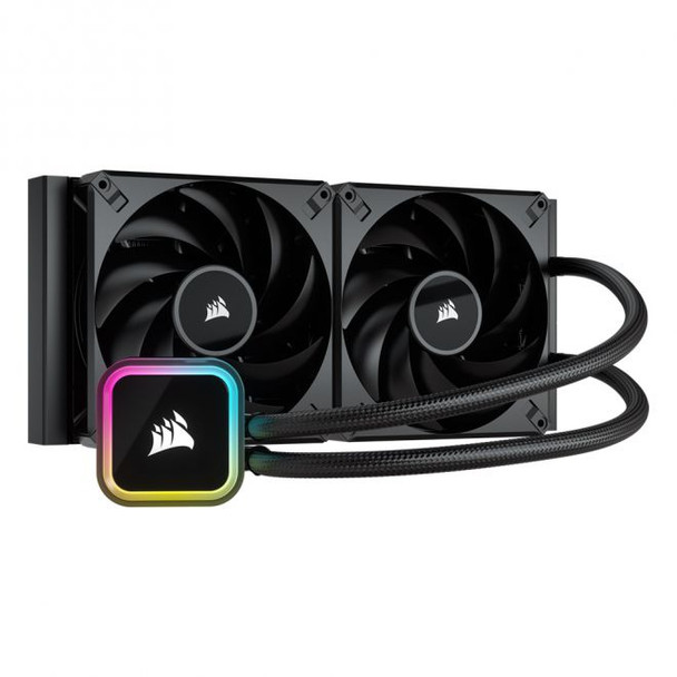 Corsair iCUE H115i ELITE 280mm RGB AIO Liquid CPU Cooler - Black Main Product Image