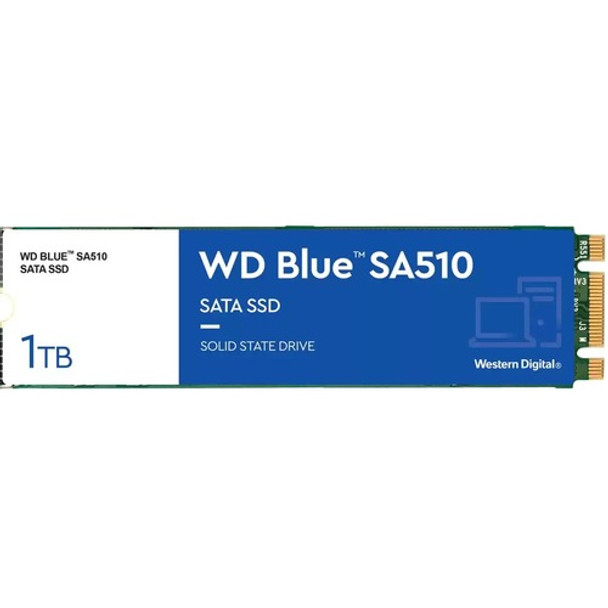 Western Digital WD Blue SA510 1TB M.2 SATA SSD WDS100T3B0B Main Product Image