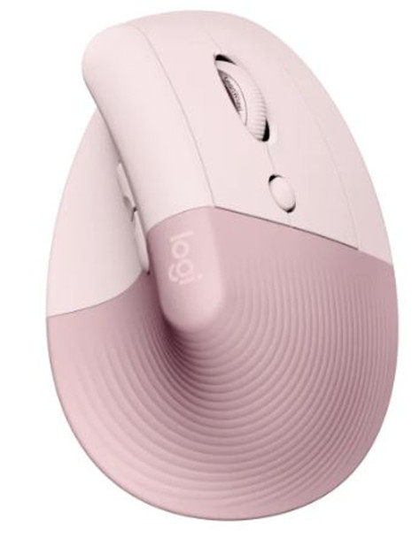 Logitech Lift Vertical Ergonomic Wireless Optical Mouse - Rose Main Product Image