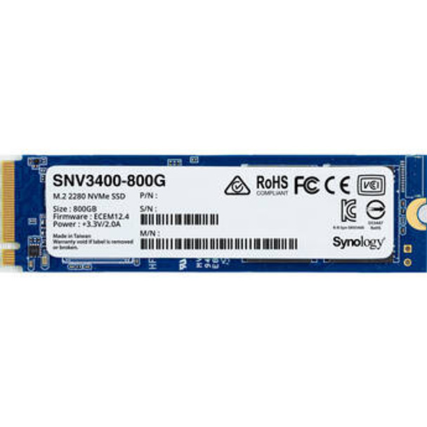 Synology SNV3410 800GB NVMe M.2 2280 Enterprise SSD Main Product Image