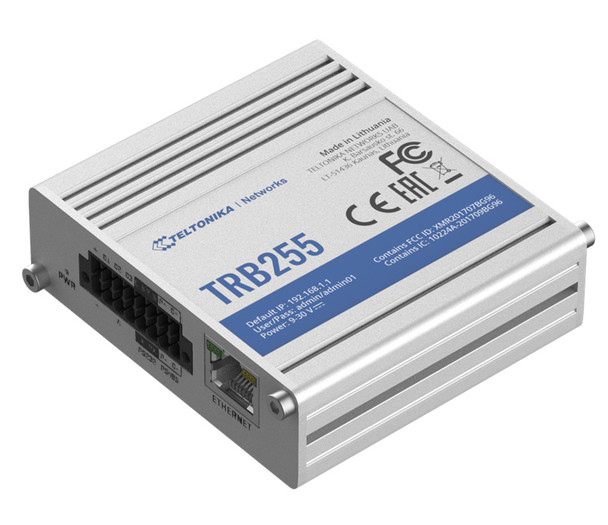 Teltonika TRB255 - Industrial Gateway equipped with a number of Input/Output - Serial - Ethernet ports and LPWAN modem Main Product Image