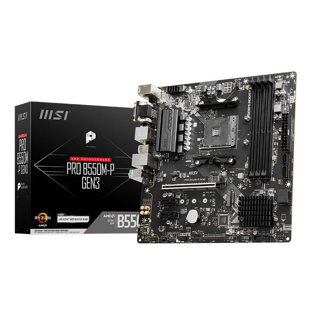 MSI PRO B550M-P GEN3 AM4 M-ATX Motherboard Main Product Image