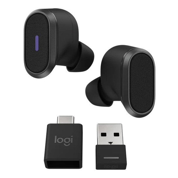 Logitech Zone True Wireless Bluetooth Noise Cancelling EarBuds - Graphite Product Image 2