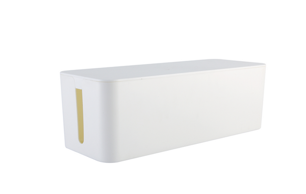 Brateck Cable Management Box (Large) Material: Polystyrene(PS) Dimensions 40.6x15.6x13.4cm -- White Main Product Image