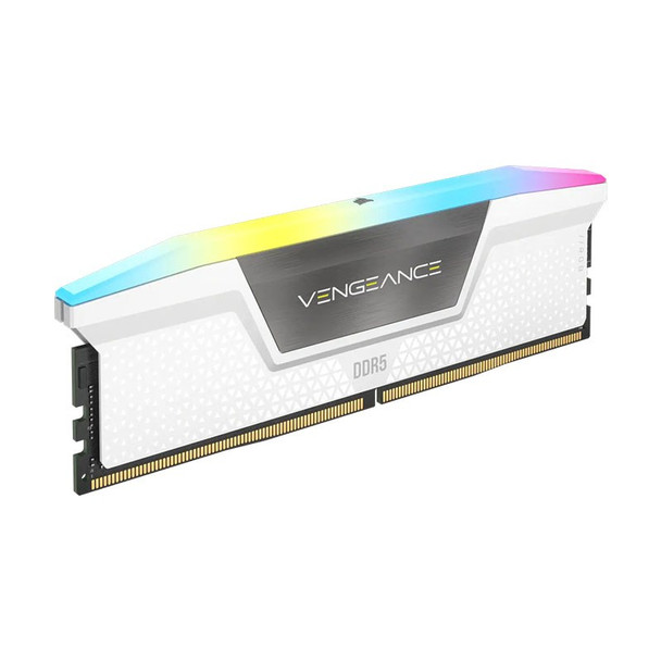 Corsair Vengeance RGB 32GB (2x 16GB) DDR5 6000MHz C40 Memory - White Product Image 2