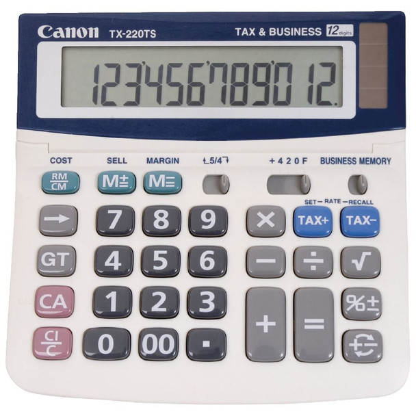 Canon Tx220Ts 12 Digit Dual Power Tax Business Function Adjustable Display Main Product Image