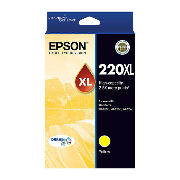 Epson 220XL Yellow Ink Cart Main Product Image