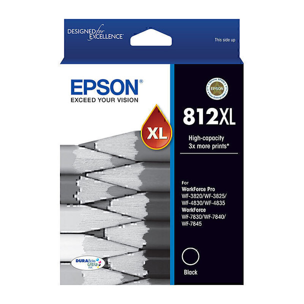 Epson 812XL Black Ink Cart Main Product Image