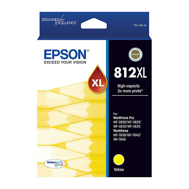 Epson 812XL Yellow Ink Cart Main Product Image