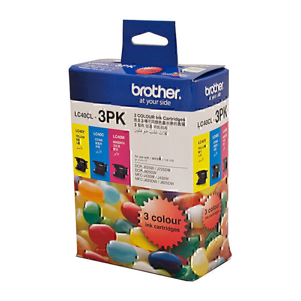 Brother LC40 CMY Colour Pack Main Product Image