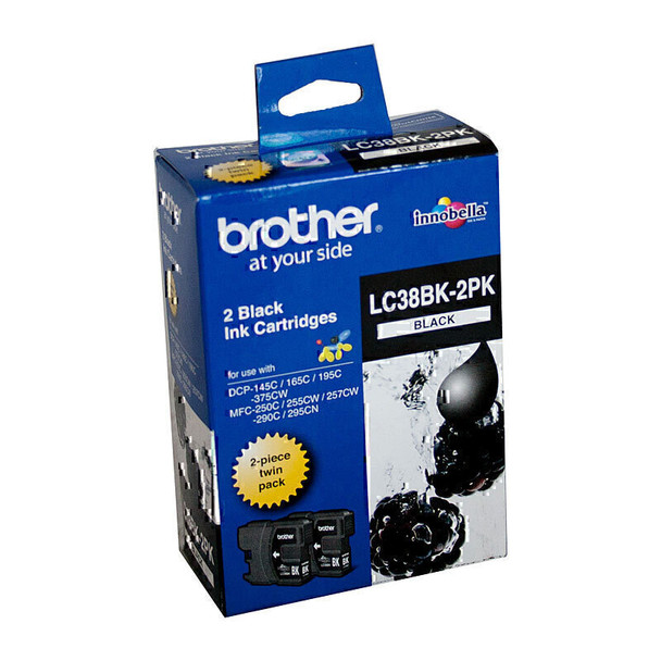 Brother LC38 Black Twin Pack Main Product Image