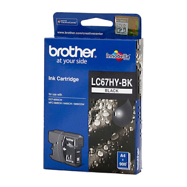 Brother LC67 Black HY Ink Cart Main Product Image