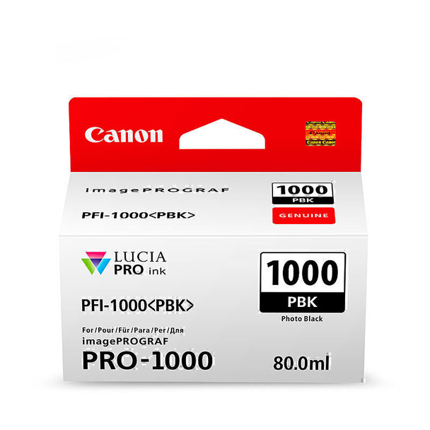 Canon PFI1000 Ph Blk Ink Cart Main Product Image