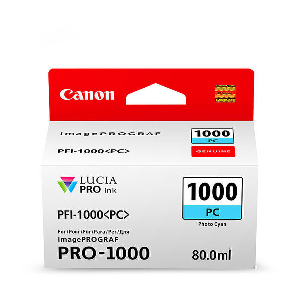 Canon PFI1000 Ph Cyan Ink Cart Main Product Image