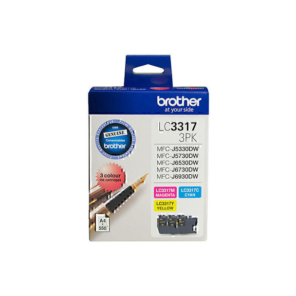 Brother LC3317 CMY Colour Pack Main Product Image
