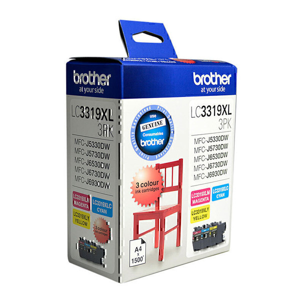 Brother LC3319XL CMY Colour Pk Main Product Image