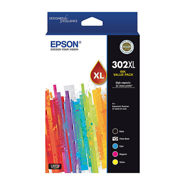 Epson 302XL 5 Ink Value Pack Main Product Image