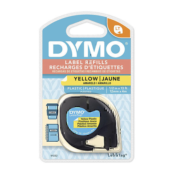 Dymo LT Plastic 12mm x 4m Yell Main Product Image