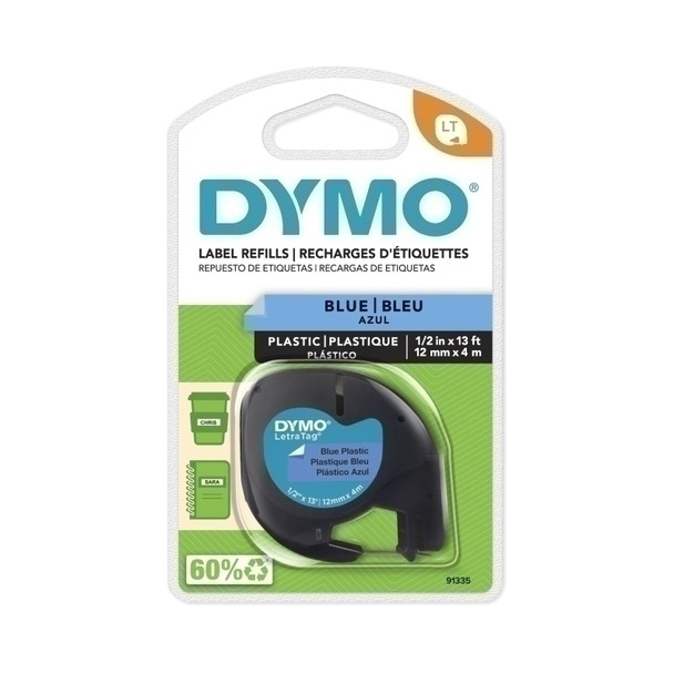 Dymo LT Plastic 12mmX4M Blue Main Product Image