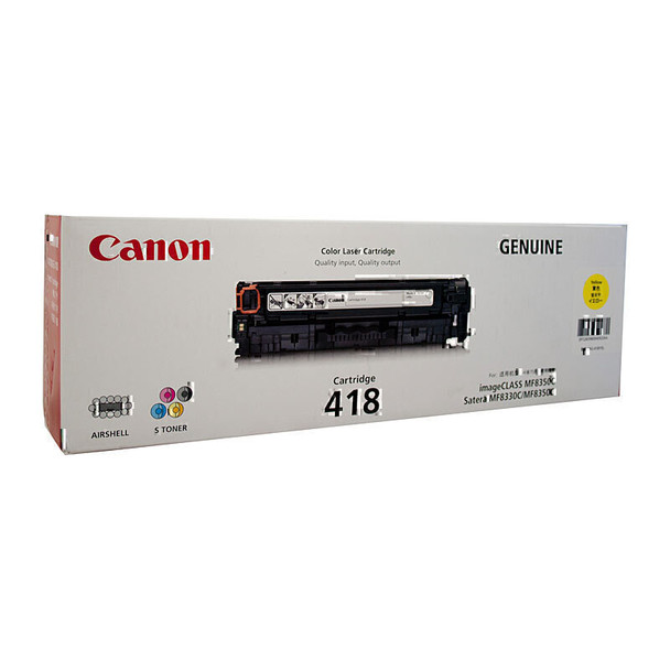 Canon CART418 Yellow Toner Main Product Image