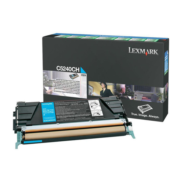 Lexmark C5240CH Cyan Pre HY Cart Main Product Image