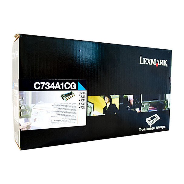 Lexmark C734 Cyan Toner Cart Main Product Image