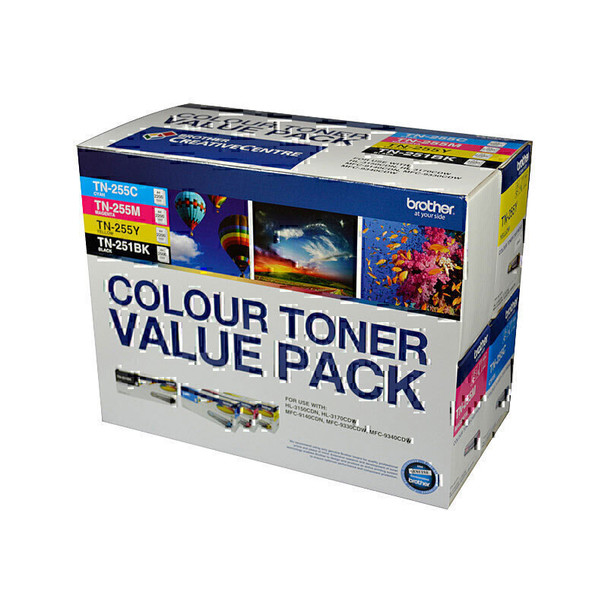 Brother TN25x Clr Value 4 Pack Main Product Image
