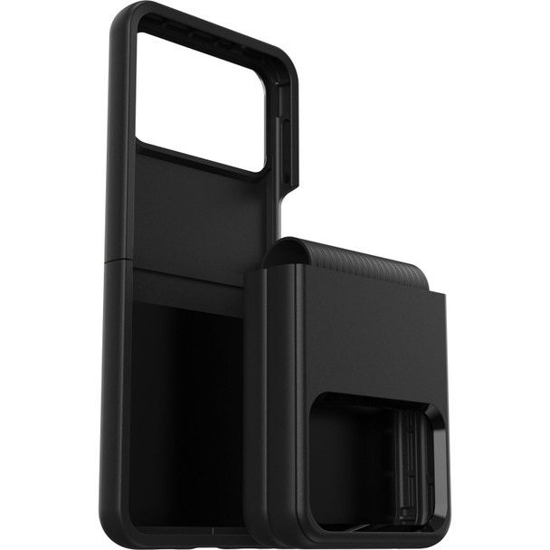 OtterBox Samsung Galaxy Z Flip4 Symmetry Series Flex Antimicrobial Case - Black (77-90417) - 3X Military Standard Drop Protection - Ultra-Sleek Design Main Product Image