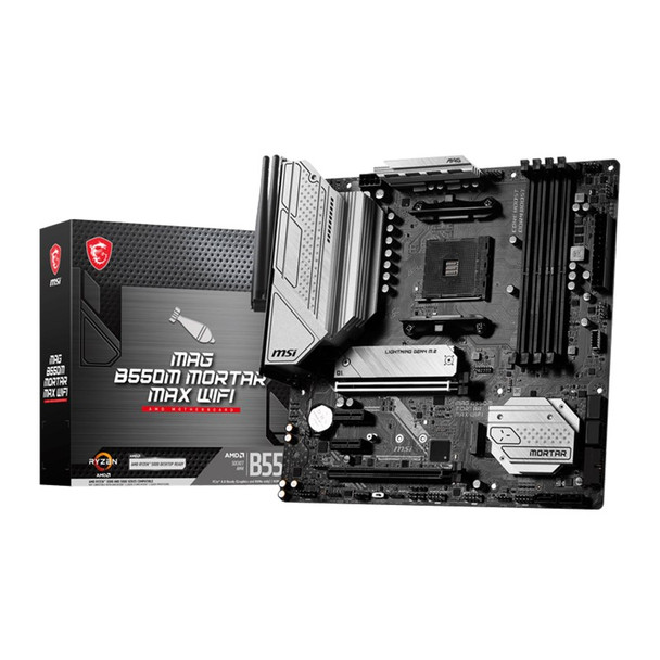 MSI MAG B550M MORTAR MAX WIFI AM4 Micro-ATX Motherboard Main Product Image