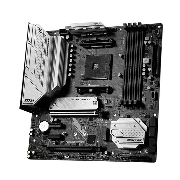 MSI MAG B550M MORTAR MAX WIFI AM4 Micro-ATX Motherboard Product Image 3