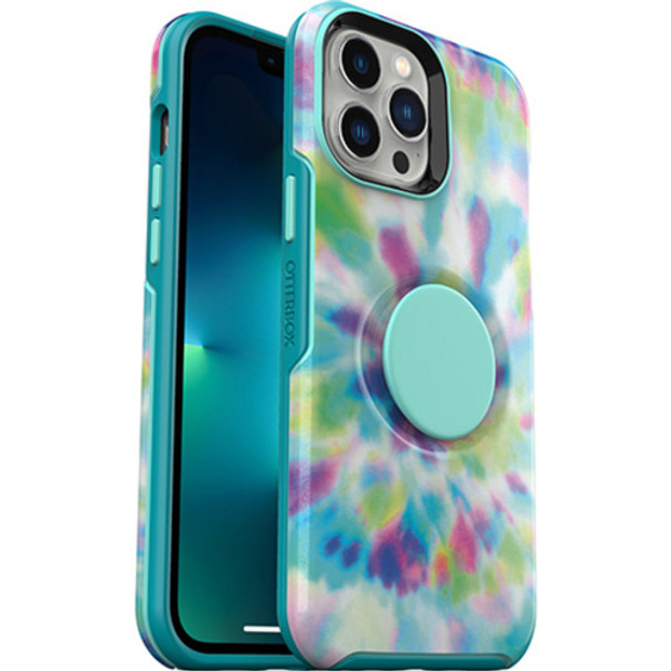 OtterBox Apple iPhone 13 Pro Max Otter + Pop Symmetry Series Antimicrobial Case - Day Trip Graphic (Green/Blue/Purple) (77-84590) - Durable Protection Main Product Image