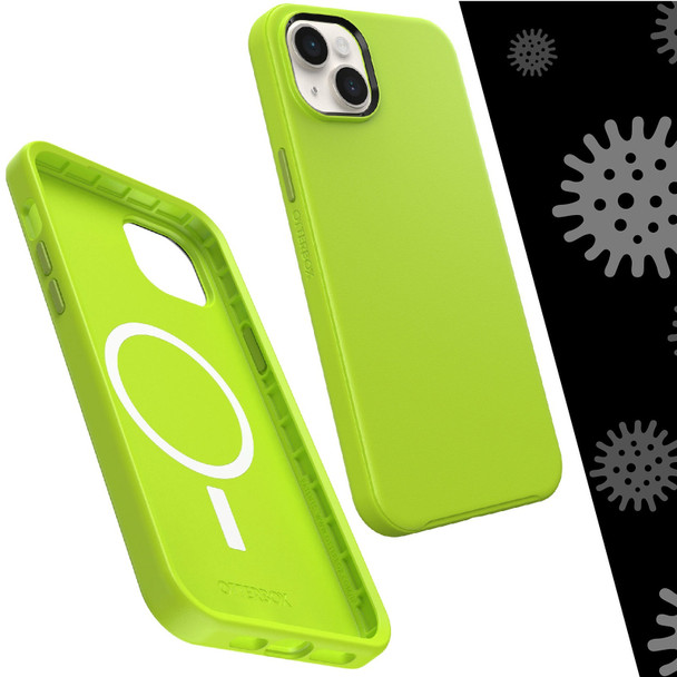 OtterBox Apple iPhone 14 Plus Symmetry Series+ Antimicrobial Case for MagSafe - Lime All Yours (Green) (77-89011) Product Image 4