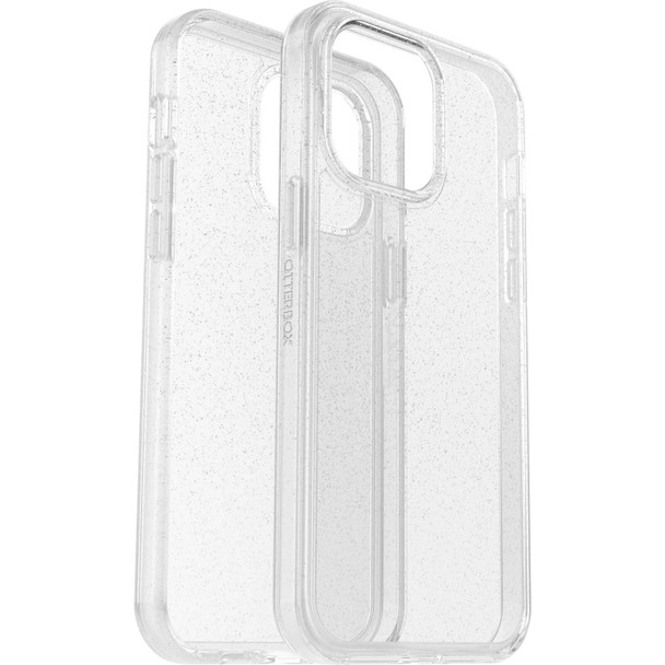 OtterBox Apple iPhone 14 Pro Max Symmetry Series Clear Antimicrobial Case - Stardust (Clear Glitter) (77-88658) - 3X Military Standard Drop Protection Main Product Image