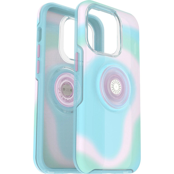 OtterBox Apple iPhone 14 Pro Otter + Pop Symmetry Series Case - Glowing Aura (Pink) (77-89731) - 3X Military Standard Drop Protection Main Product Image