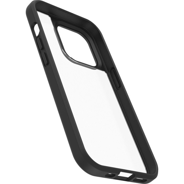 OtterBox Apple iPhone 14 Pro React Series Antimicrobial Case - Black Crystal (Clear/Black) (77-88890) - Raised Edges Protect Screen & Camera Product Image 3