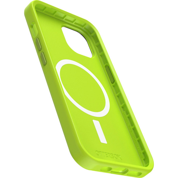 OtterBox Apple iPhone 14 Symmetry Series+ Antimicrobial Case for MagSafe - Lime All Yours (Green) (77-89032) Product Image 3