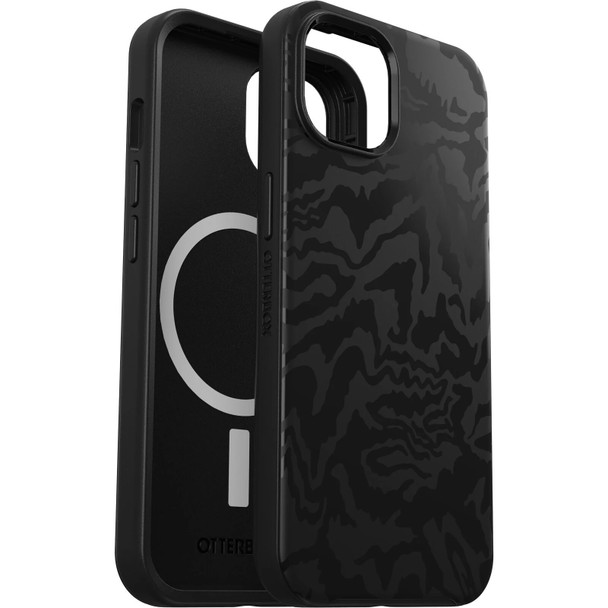 OtterBox Apple iPhone 14 Symmetry Series+ Antimicrobial Case for MagSafe - Rebel (Black) (77-89773) - 3X Military Standard Drop Protection Main Product Image