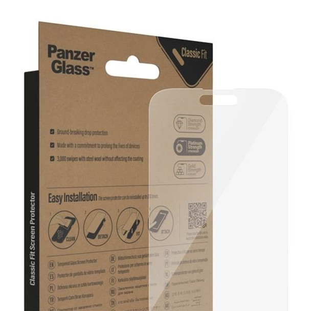 PanzerGlass Apple iPhone 14 Pro Max Screen Protector Classic Fit - (2770) - AntiBacterial - Scratch Resistant - Shock Absorbing Product Image 4