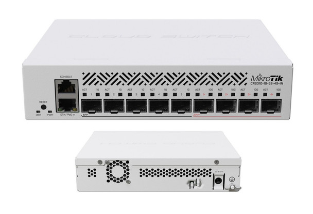 Mikrotik CRS310-1G-5S-4S+IN Cloud Router Switch with RouterOS L5 license Main Product Image
