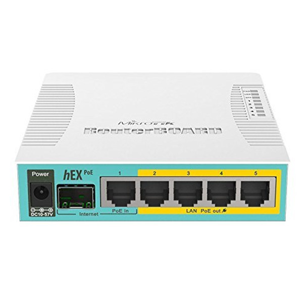 MikroTik RB960PGS hEX POE 5x Gigabit Ethernet with PoE, USB, 800MHz CPU, 128MB RAM, OS L4 Main Product Image