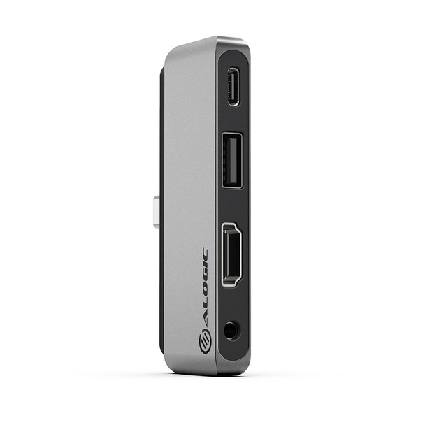 Alogic USB- C Anchor HDMI Hub -  USB-A (USB 2.0) USB-C (PD 60W) 3.5mm Audio Jack HDMI 4K@30Hz Main Product Image