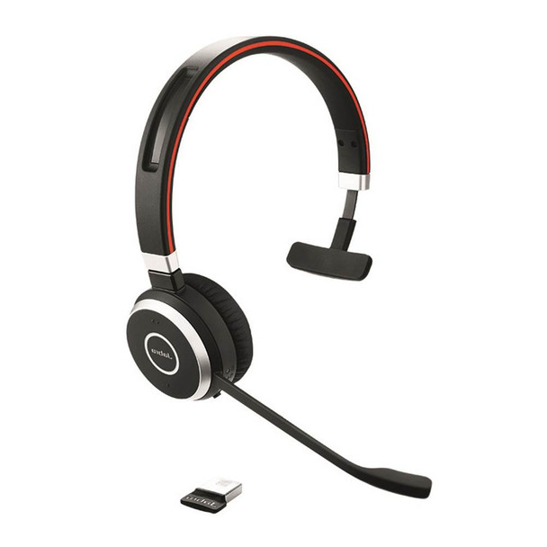 Jabra Evolve 65 SE UC Mono Bluetooth Business Headset (USB Dongle + Stand) Product Image 3
